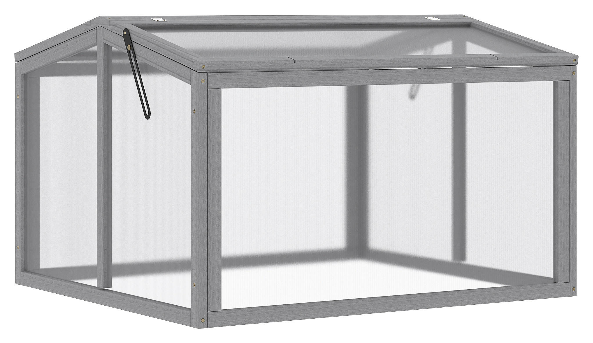 Outsunny Frühbeet B/H/L: ca. 80x58x90 cm Frühbeet - hellgrau (90,00/80,00/58,00cm) - Outsunny