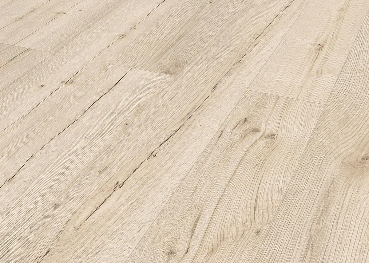 Click-Vinylboden Weisseiche ca. 2,618 m² im Paket  B/L: ca. 24,6x129 cm pro Paket Weisseiche ca. 2,618 m² im Paket - weiß (24,60/129,00cm)