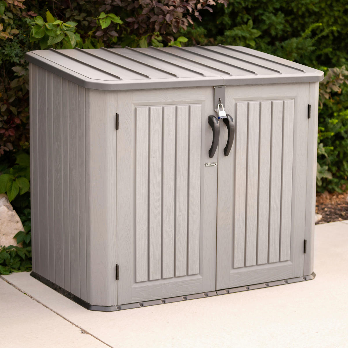 Lifetime Mülltonnenbox Phil grau B/H/L: ca. 146x128x94 cm Phil - braun/grau (94,00/146,00/128,00cm) - Lifetime