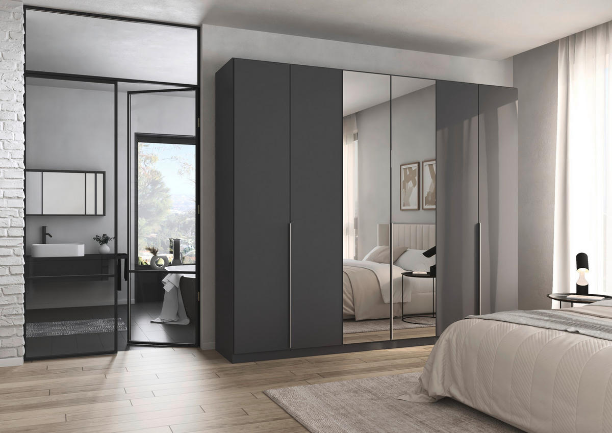 Kleiderschrank Alabama grau B/H/T: ca. 271x229x54 cm Alabama - Alu/grau (271,00/229,00/54,00cm)
