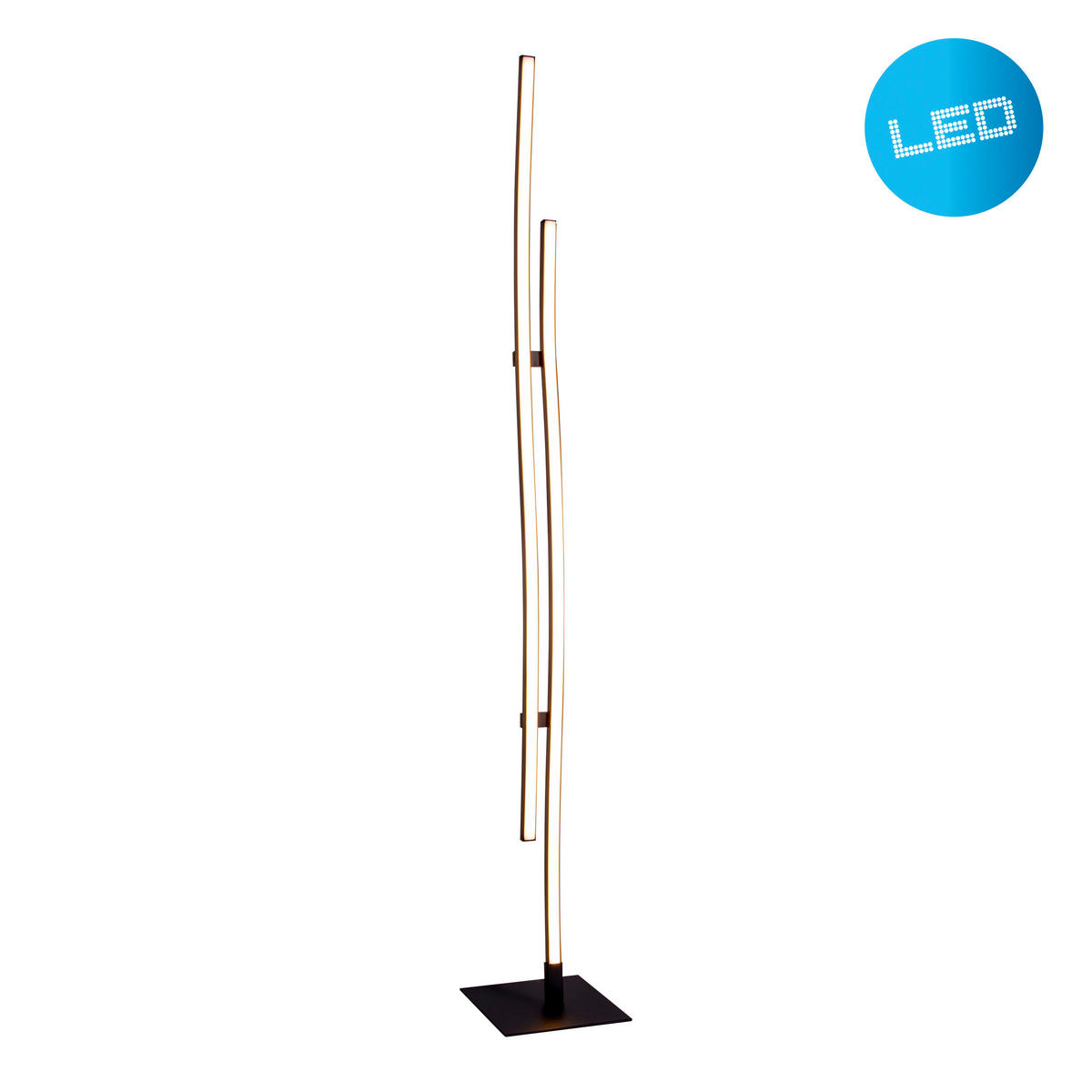 Näve Leuchten LED-Leuchten 2069722 schwarz Metall Kunststoff B/H/T: ca. 13x130x13 cm 2 Brennstellen Onda - schwarz (13,00/130,00/13,00cm) - Näve Leuchten