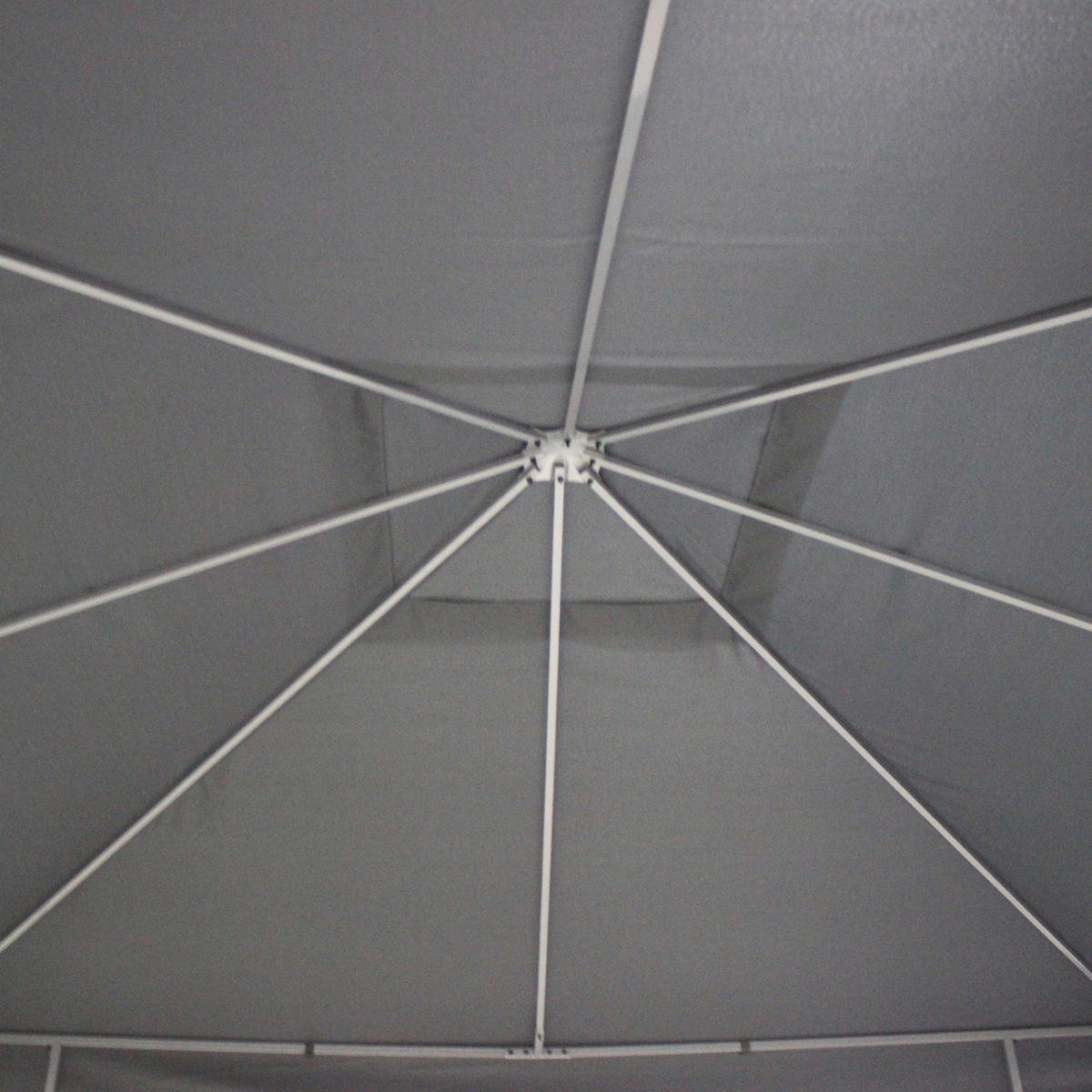 Outsunny Pavillon grau Stahl B/H/L: ca. 295x255x295 cm Pavillon - grau (295,00/295,00/255,00cm) - Outsunny