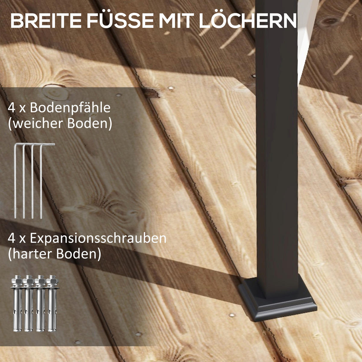 Outsunny Pergola cremeweiß Polyester B/H/L: ca. 297x230x297 cm Pergola - cremeweiß (297,00/297,00/230,00cm) - Outsunny