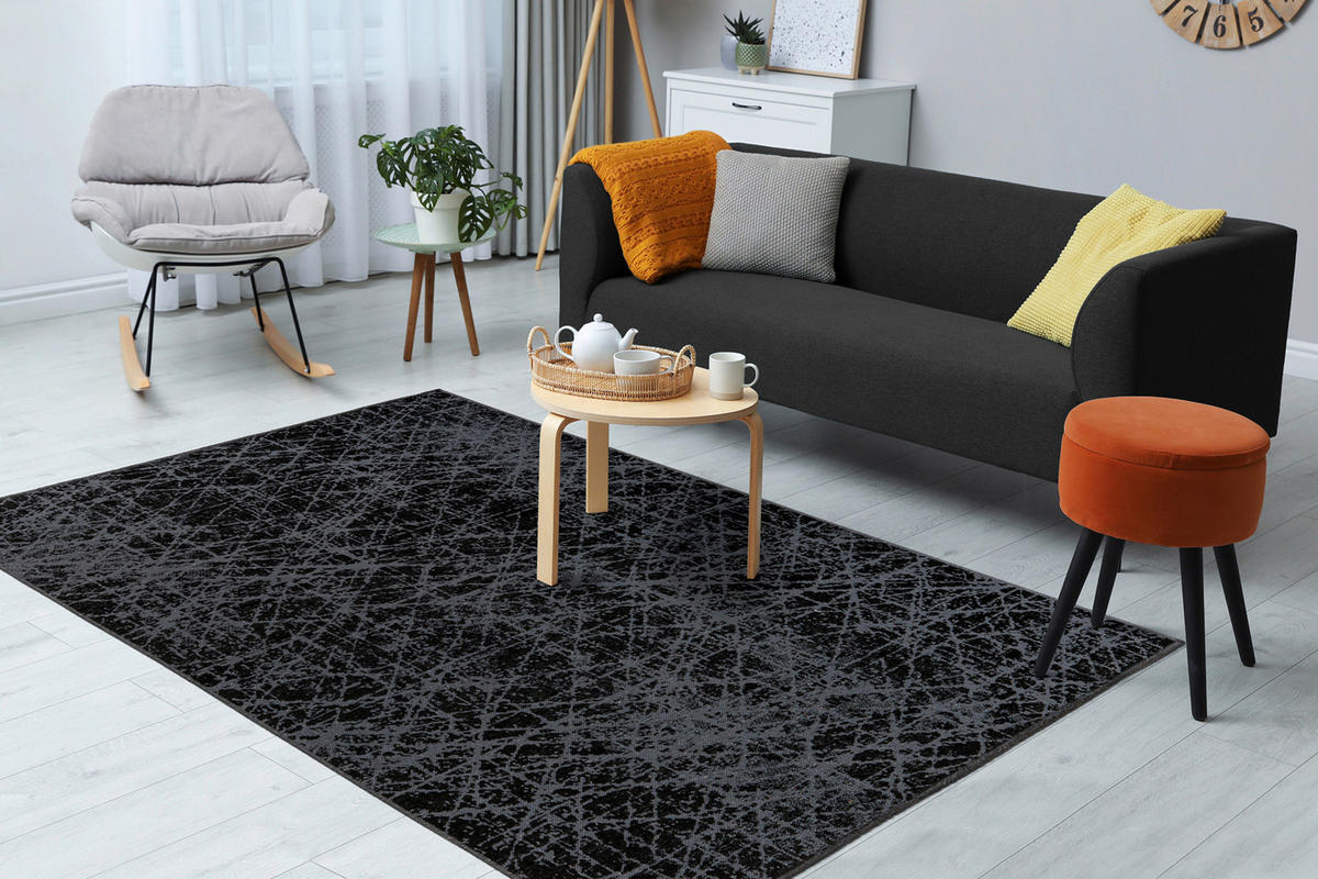 360Living Teppich Kalevi grau B/L: ca. 120x170 cm Kalevi - grau (120,00/170,00cm) - 360Living