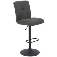 Barhocker Leni anthrazit Vintage Microfaser B/H/T: ca. 44x102x57 cm Leni - schwarz/anthrazit (44,00/102,00/57,00cm)
