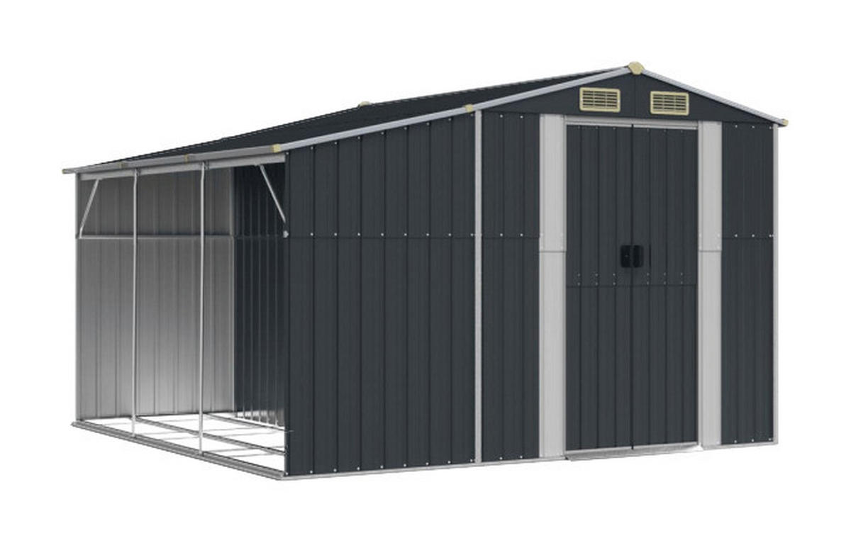 vidaXL Gartenhaus anthrazit B/H/T: ca. 277x179x179 cm Gartenhaus - anthrazit (277,00/179,00/179,00cm) - vidaXL