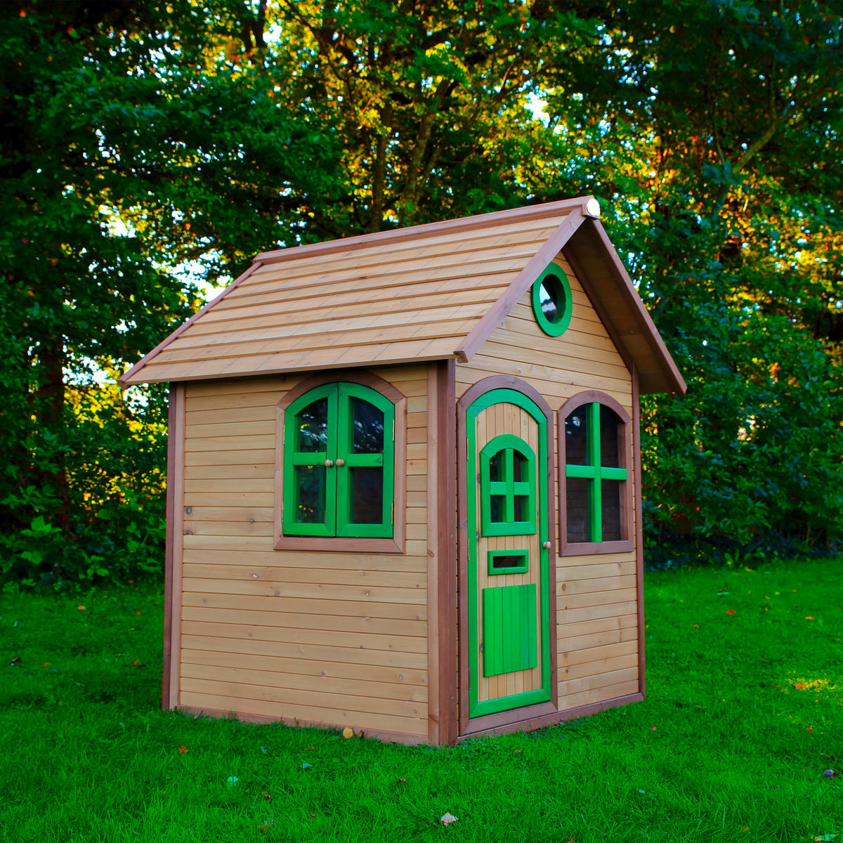 AXI Spielhaus Julia natur B/H/T: ca. 137x175x151 cm Julia - natur/grün (137,00/175,00/151,00cm) - AXI