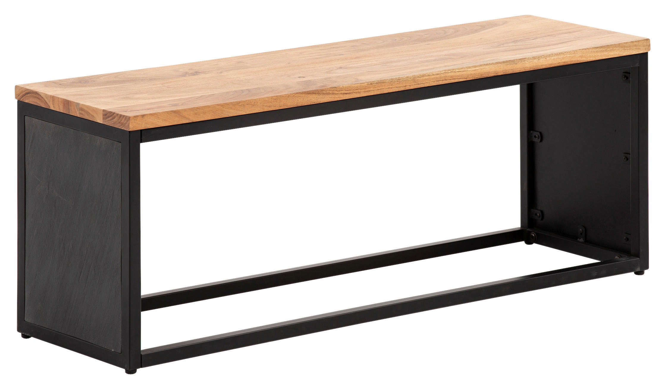 Sitzbank schwarz B/H/T: ca. 120x45x35 cm Sitzbank - schwarz (120,00/45,00/35,00cm) - Wohnling