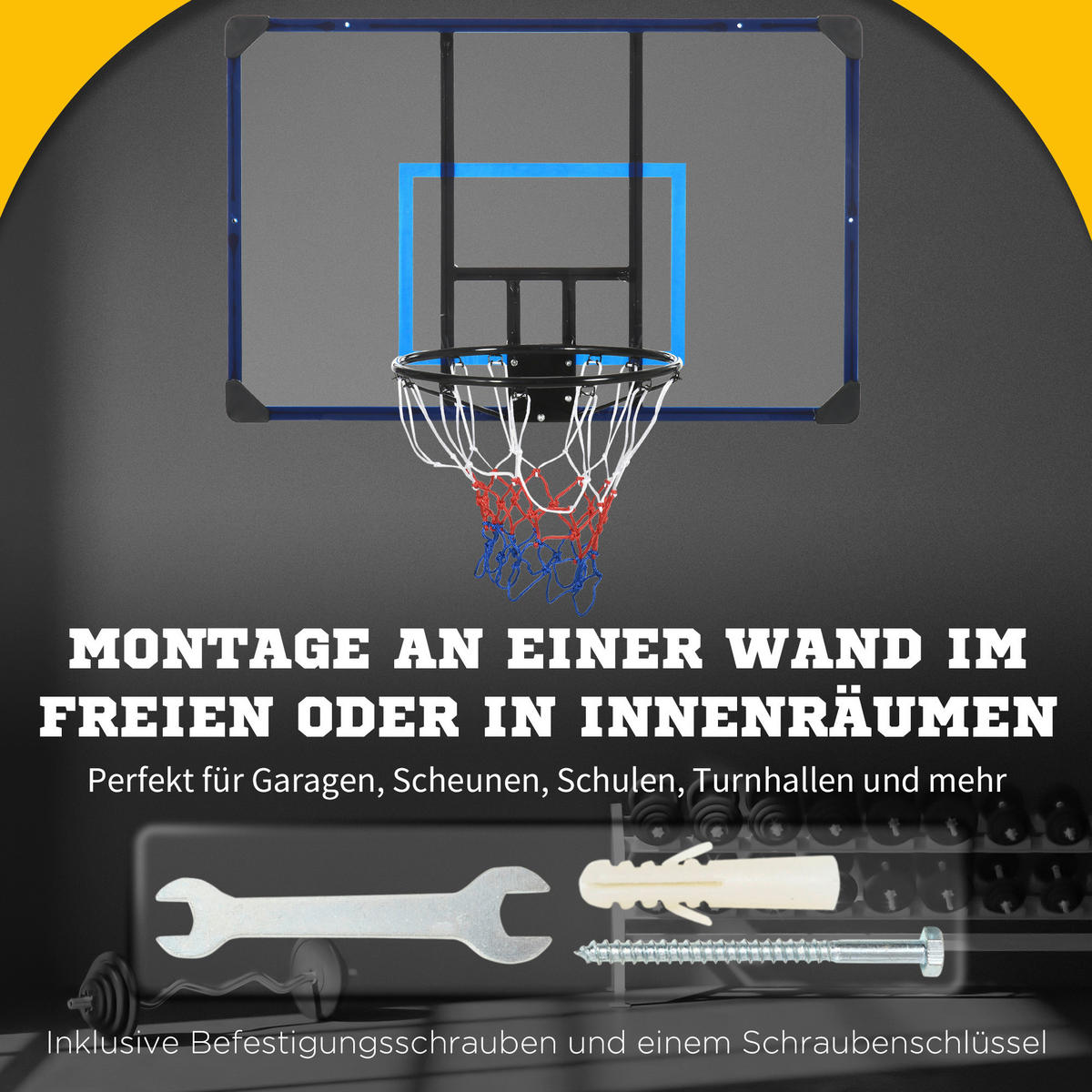 SPORTNOW Basketballkorb bunt B/H/L: ca. 61x73x113 cm Basketballkorb - bunt (113,00/61,00/73,00cm) - SPORTNOW