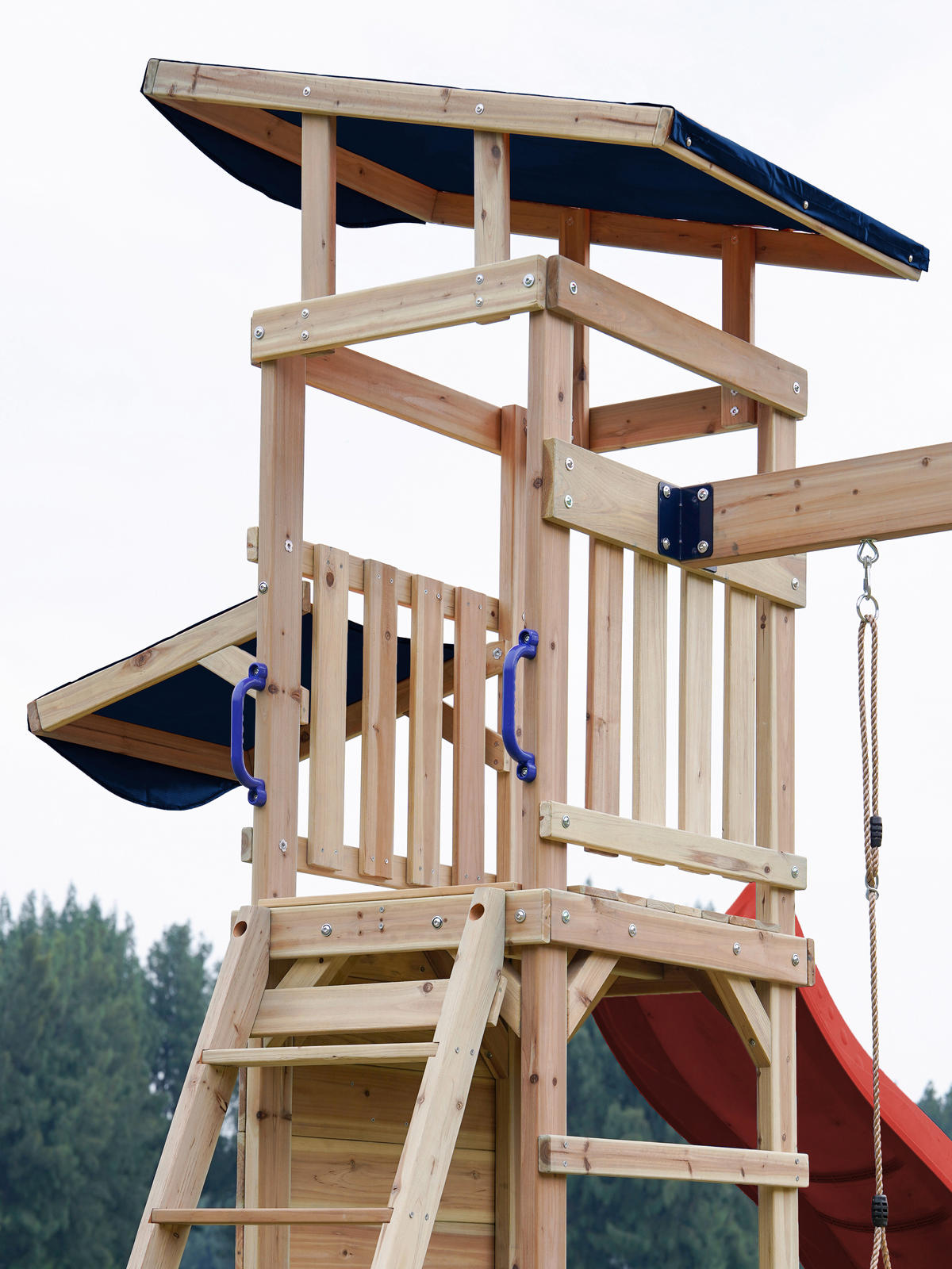 AXI Spielturm Malik rot B/H/L: ca. 345x270x336 cm Malik - braun/rot (336,00/345,00/270,00cm) - AXI