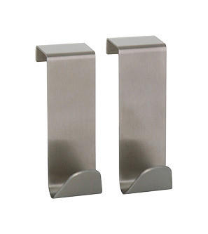 Doppelhaken silber Edelstahl B/H/L: ca. 2,5x7,5x5 cm Doppelhaken - silber (5,00/2,50/7,50cm) - Axentia