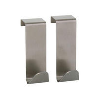 Doppelhaken silber Edelstahl B/H/L: ca. 2,5x7,5x5 cm Doppelhaken - silber (5,00/2,50/7,50cm) - Axentia