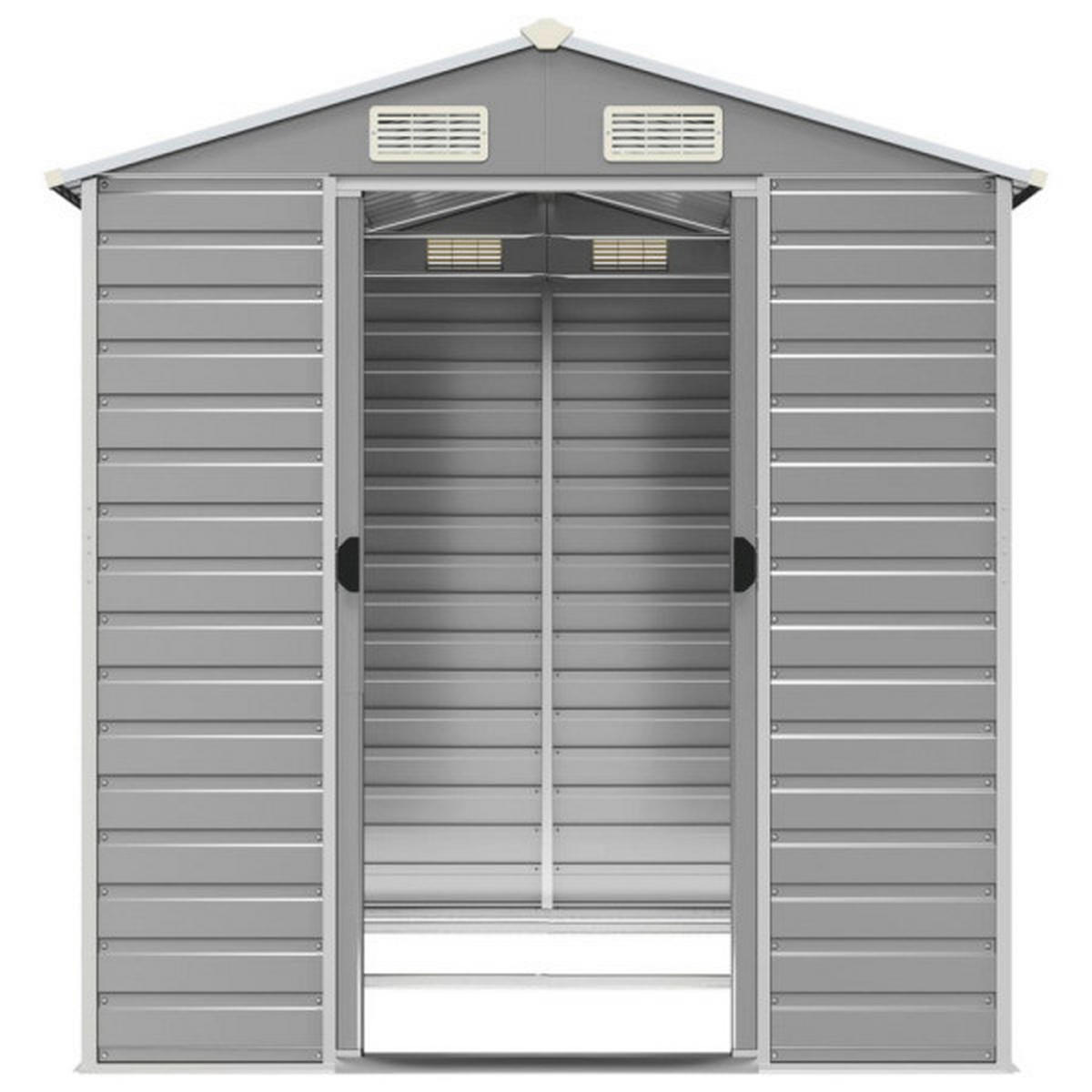 VidaXL Gartenhaus grau B/H/T: ca. 191x198x215 cm Gartenhaus - grau (191,00/198,00/215,00cm) - VidaXL