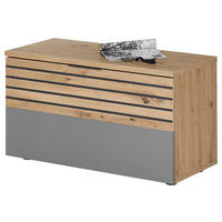 Sitzbank Milan Eiche Artisan Nachbildung grau B/H/T: ca. 85x48x38 cm Milan - Eiche/grau (85,00/48,00/38,00cm)