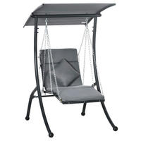 Outsunny Hollywoodschaukel dunkelgrau Stoff B/H/L: ca. 145x169x108 cm Hollywoodschaukel - dunkelgrau (108,00/145,00/169,00cm) - Outsunny