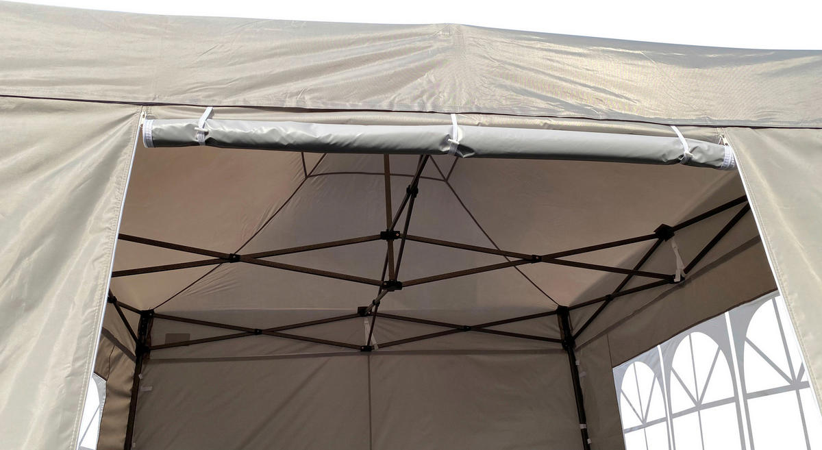 Grasekamp Seitenteile für Faltpavillon Modena Premium Line grau Polyester-Mischgewebe B/H/T: ca. 300x195x300 cm Modena Premium Line - grau (300,00/195,00/300,00cm) - Grasekamp