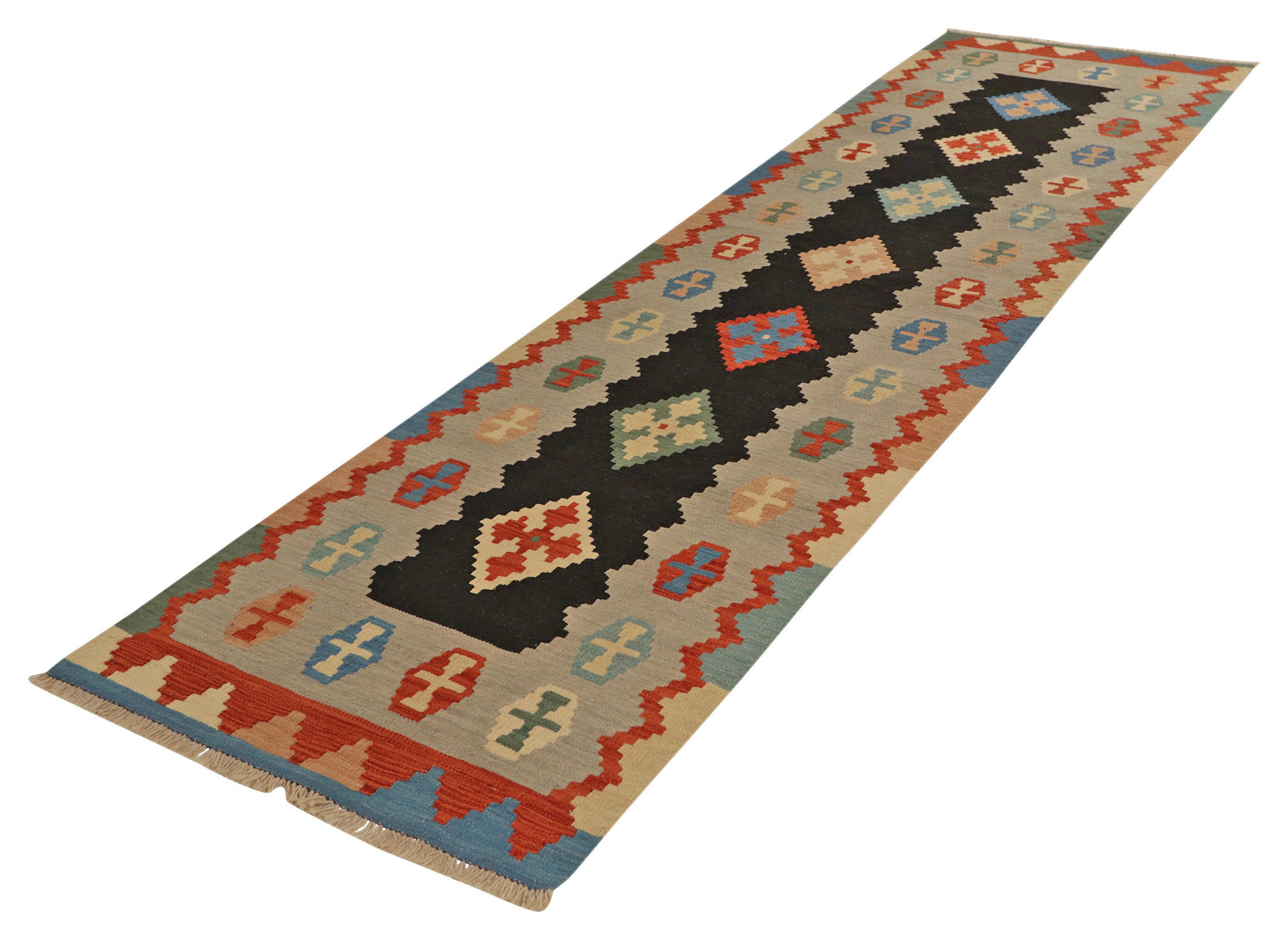 PersaTepp Teppich Kelim Gashgai bunt B/H/L: ca. 85x1x306 cm Kelim Gashgai - bunt (306,00/85,00/1,00cm) - PersaTepp