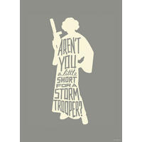 Komar Poster Star Wars Silhouette Quotes Leia Disney B/L: ca. 50x70 cm Star Wars Silhouette Quotes Leia - (50,00/70,00cm) - Komar