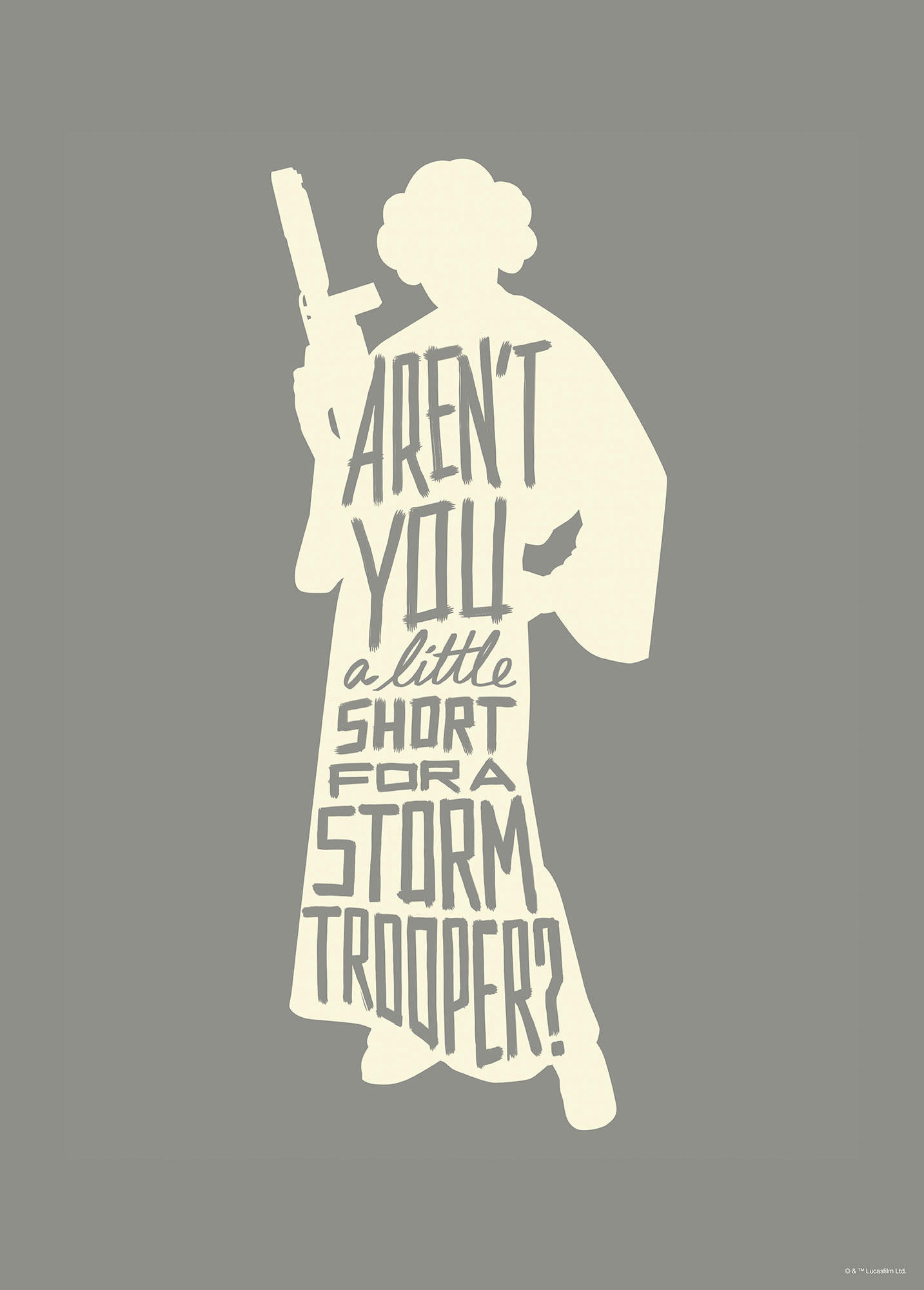 Komar Poster Star Wars Silhouette Quotes Leia Disney B/L: ca. 50x70 cm