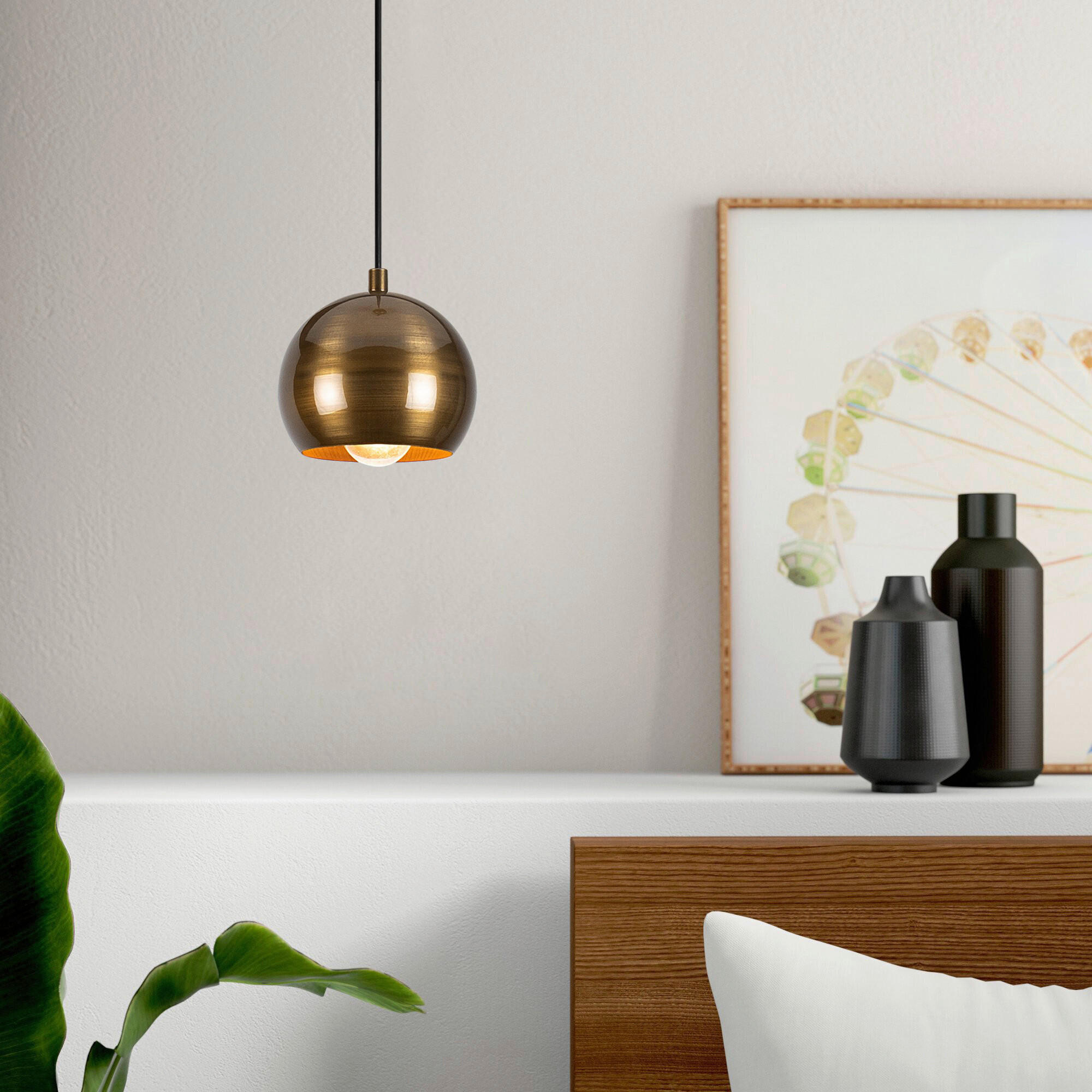 Opviq Pendelleuchte Berceste gold Eisen B/H/T/L: ca. 30x111x30x15 cm E27 1 Brennstellen Berceste - gold (15,00/30,00/111,00cm) - Opviq