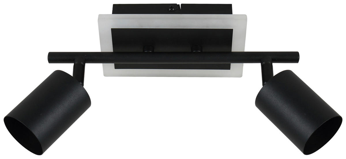 Spot schwarz Metall B/H: ca. 39x10 cm 2 Brennstellen LED-Spot_2flg.Akshan - schwarz (39,00/10,00cm)