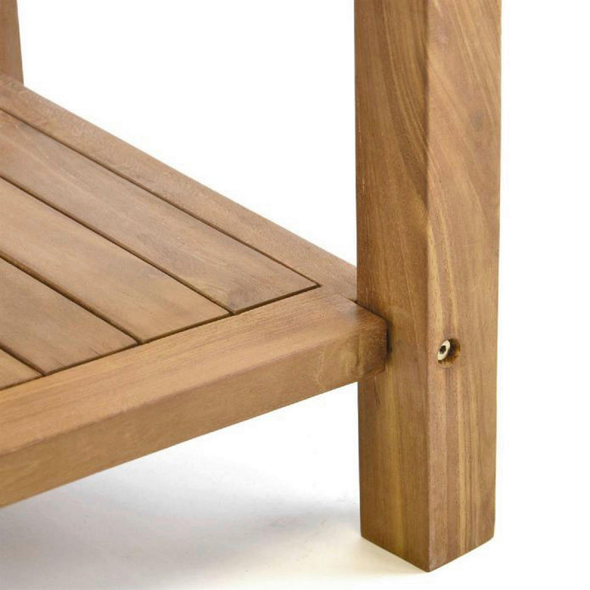 VCM Beistelltisch braun Teakholz B/H/T: ca. 50x50x50 cm Beistelltisch - braun (50,00/50,00/50,00cm) - VCM