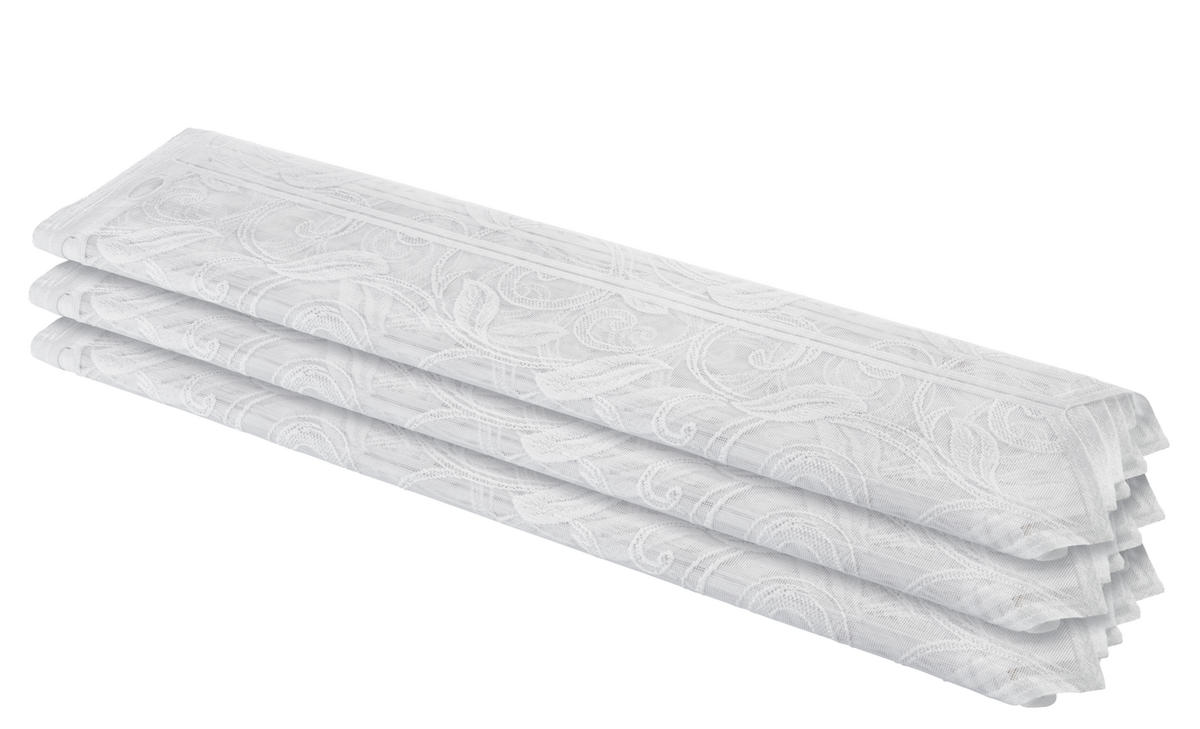 Scheibengardinen-Meterware Ranke weiß H: ca. 80 cm Ranke - weiß (80,00cm)