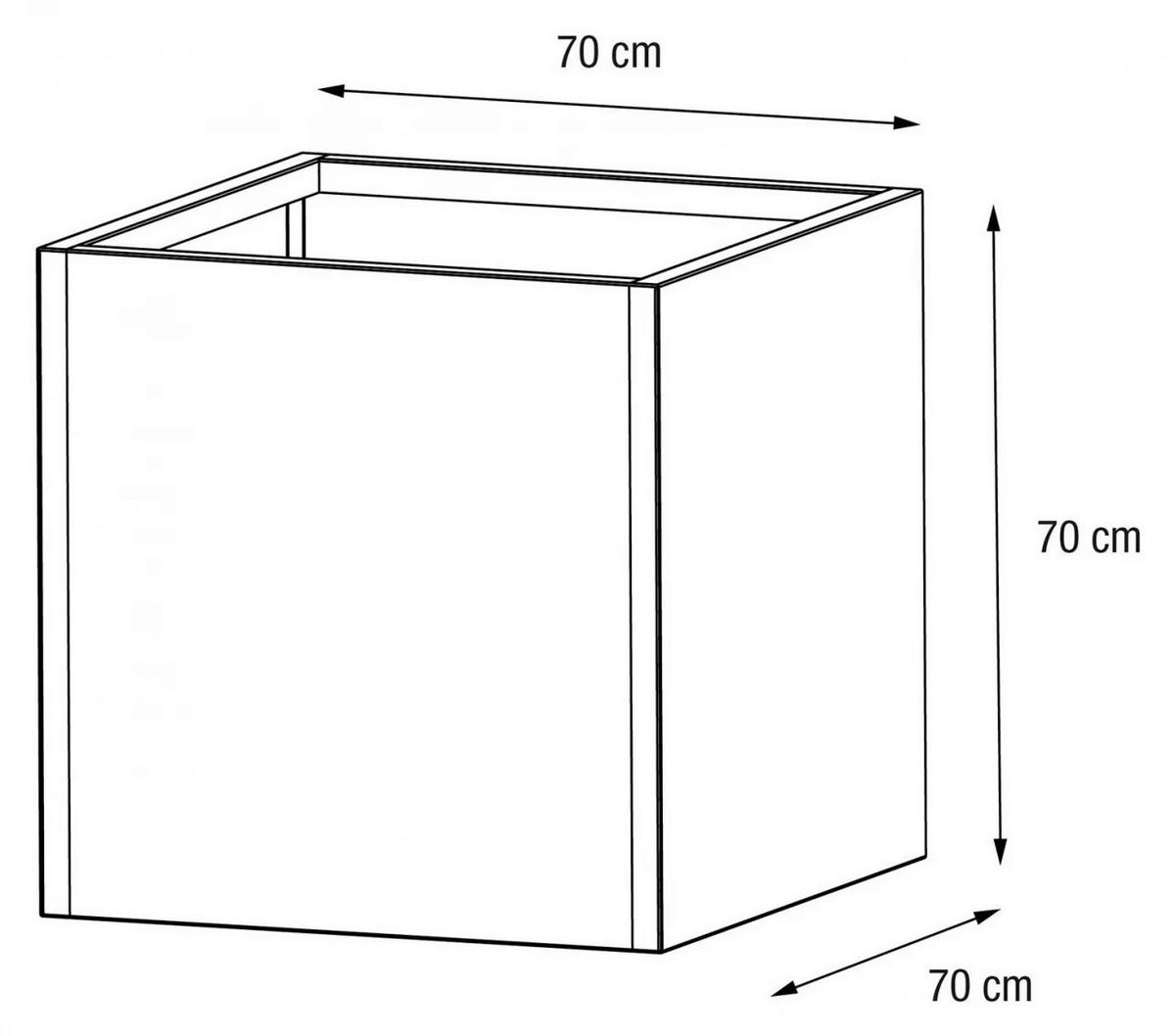 Herstera Garden Pflanzkasten anthrazit Metall B/H/L: ca. 70x70x70 cm Pflanzkasten - anthrazit (70,00/70,00/70,00cm) - Herstera Garden