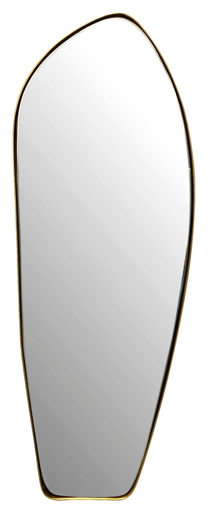 Wandspiegel gold Metall B/H/T: ca. 33x90x2,5 cm Wandspiegel - gold (33,00/90,00/2,50cm) - Wohnling