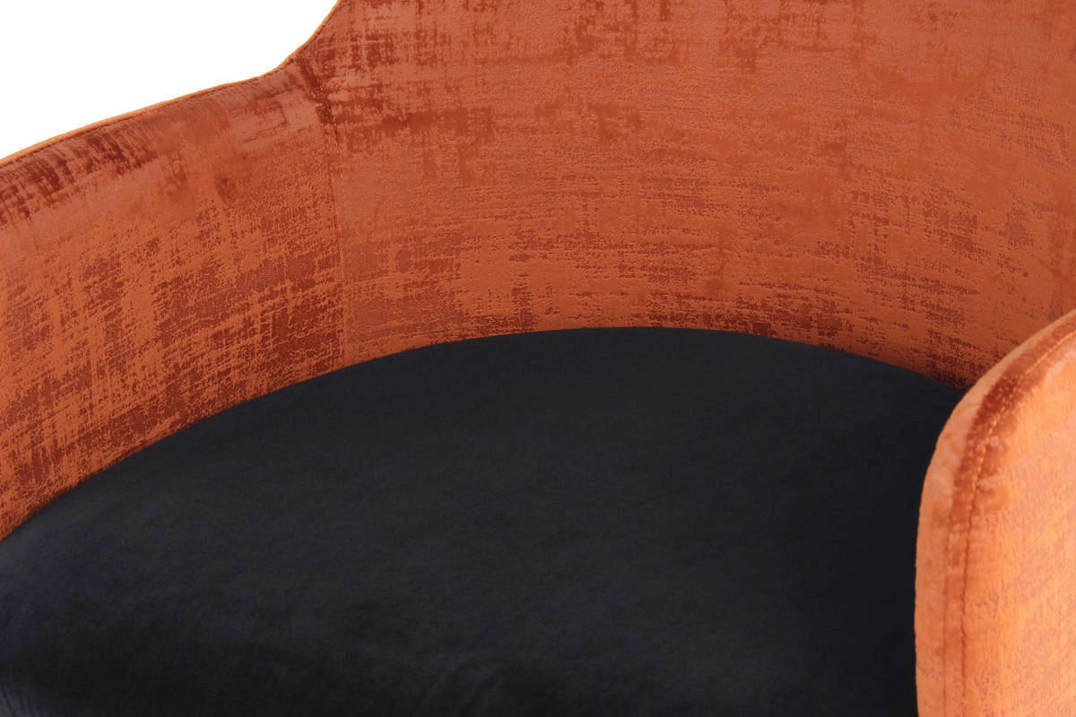 Stuhl Richard 500 terra schwarz Microfaser B/H/T: ca. 53x85x50 cm Richard 500 - gold/terra (53,00/85,00/50,00cm) - 360 Living