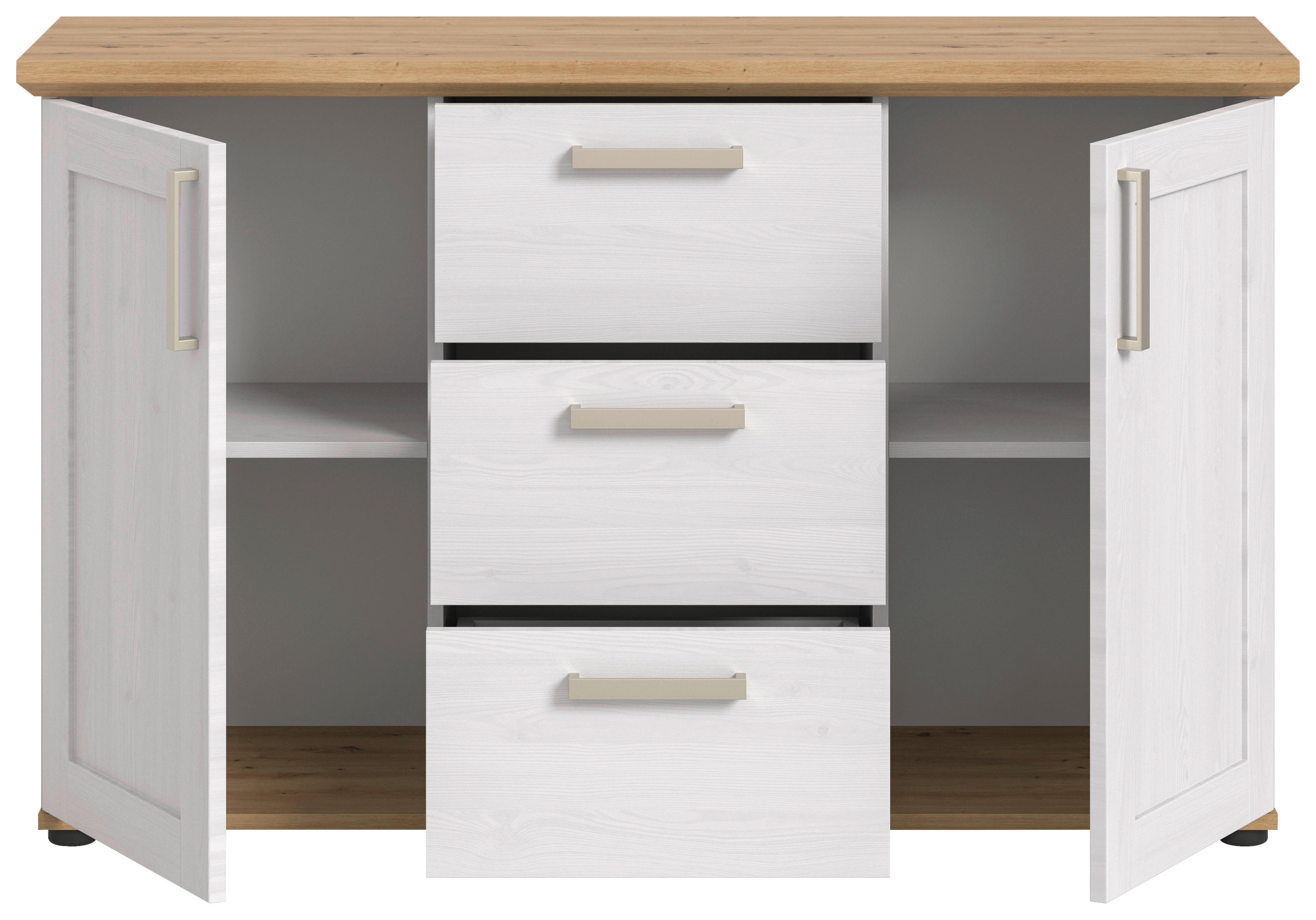Sideboard VERONA Lärche Nachbildung Eiche Nachbildung B/H/T: ca. 129x80x40 cm VERONA - Eiche/Lärche (129,00/80,00/40,00cm) - xonox.home