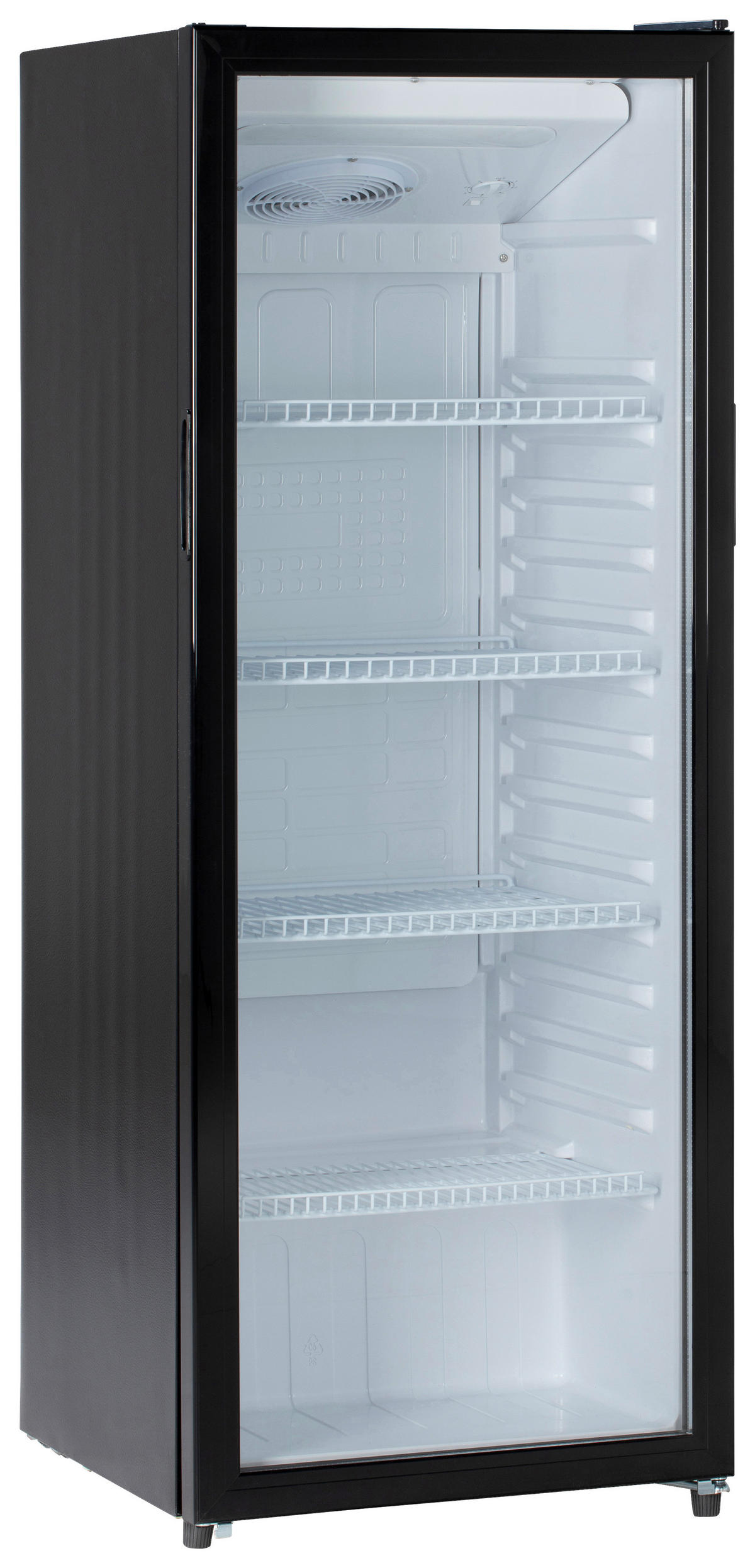 POCOline Glastürkühlschrank GTK144-235 DB schwarz B/H/T: ca. 54x144x55 cm Glastürkühlschrank GTK144-235 DB - schwarz (54,00/144,00/55,00cm) - POCOline