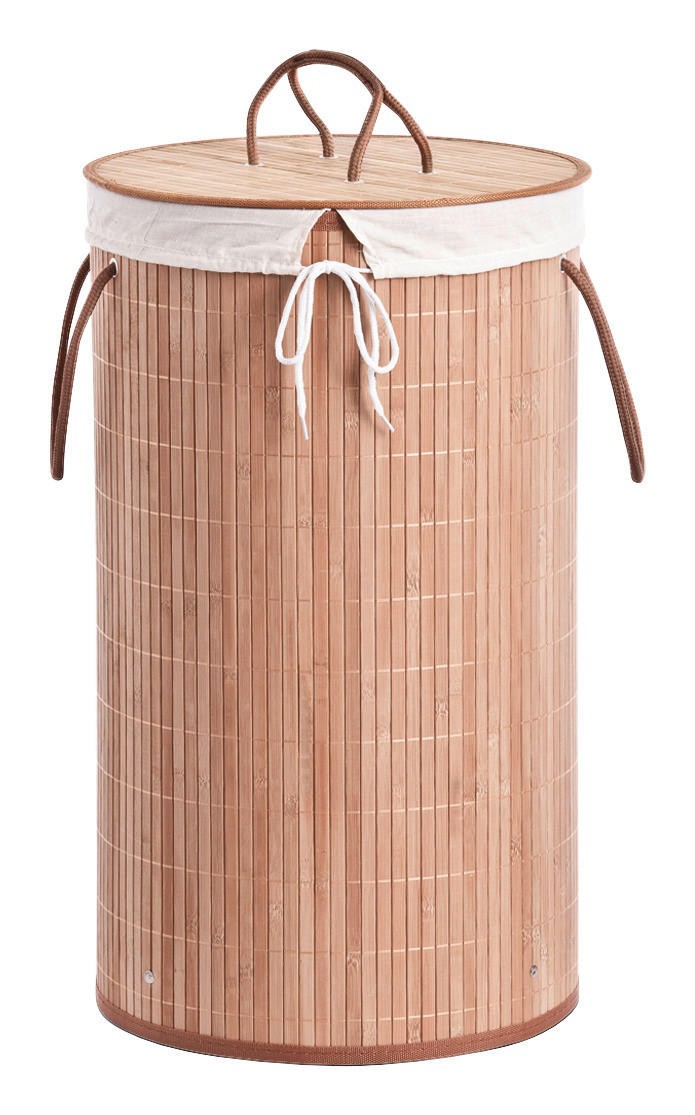 Zeller Wäschesammler natur Bambus B/H/L: ca. 35x60x35 cm Wäschesammler - natur (35,00/35,00/60,00cm) - Zeller