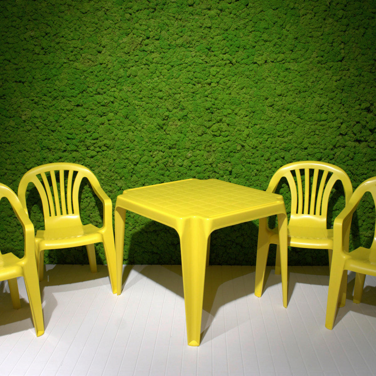 ProGarden Kindermöbel-Set gelb Kunststoff B/H/L: ca. 38x53x43 cm Kindermöbel-Set_4xSessel_1xTisch - gelb (43,00/38,00/53,00cm) - ProGarden