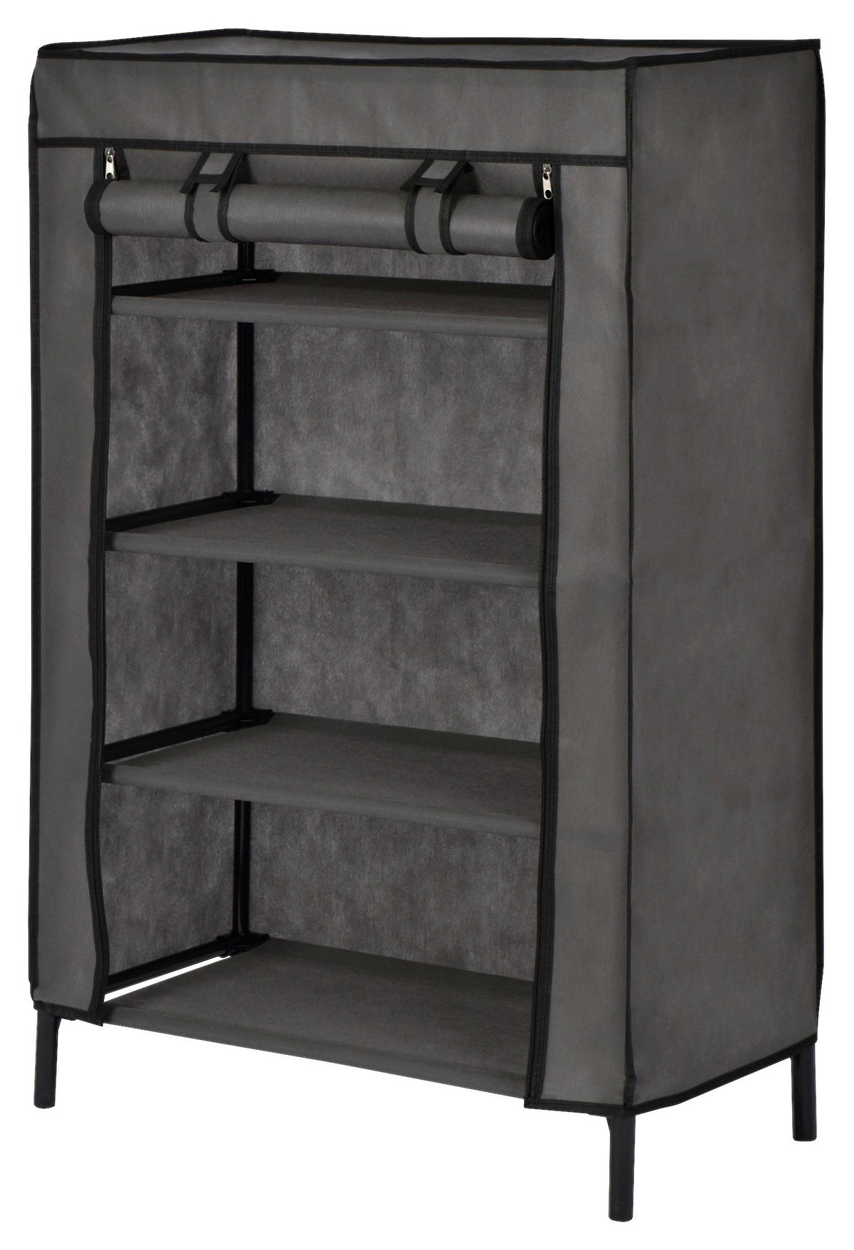 POCOline Schuhregal dunkelgrau Stahl B/H/L: ca. 30x92x60 cm Schuhregal Vlies - dunkelgrau (60,00/30,00/92,00cm) - POCOline