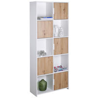 Standregal Pepeto 5T weiß weiß beschichtet Optik B/H/L: ca. 30x185x77 cm Pepeto 5T weiß - weiß (77,00/30,00/185,00cm) - Inter Link