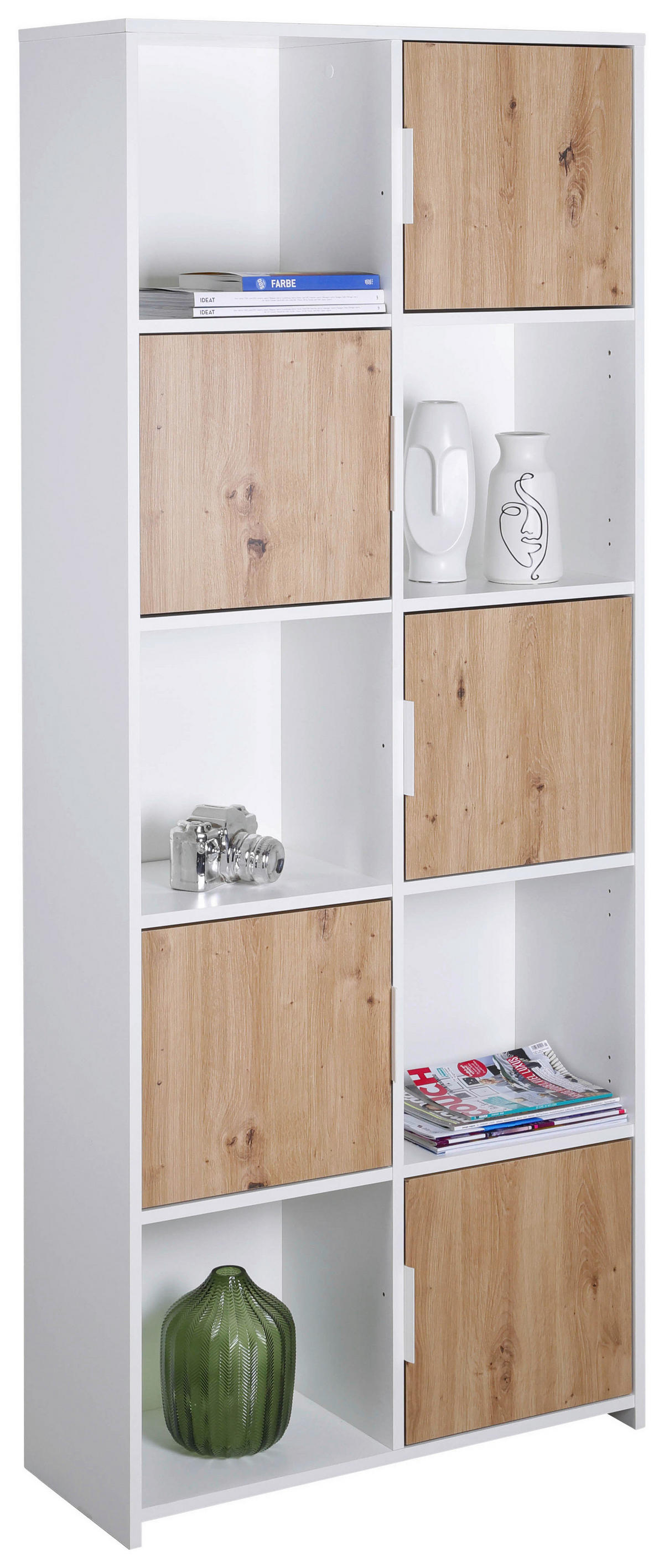 Standregal Pepeto 5T weiß weiß beschichtet Optik B/H/L: ca. 30x185x77 cm Pepeto 5T weiß - weiß (77,00/30,00/185,00cm) - Inter Link