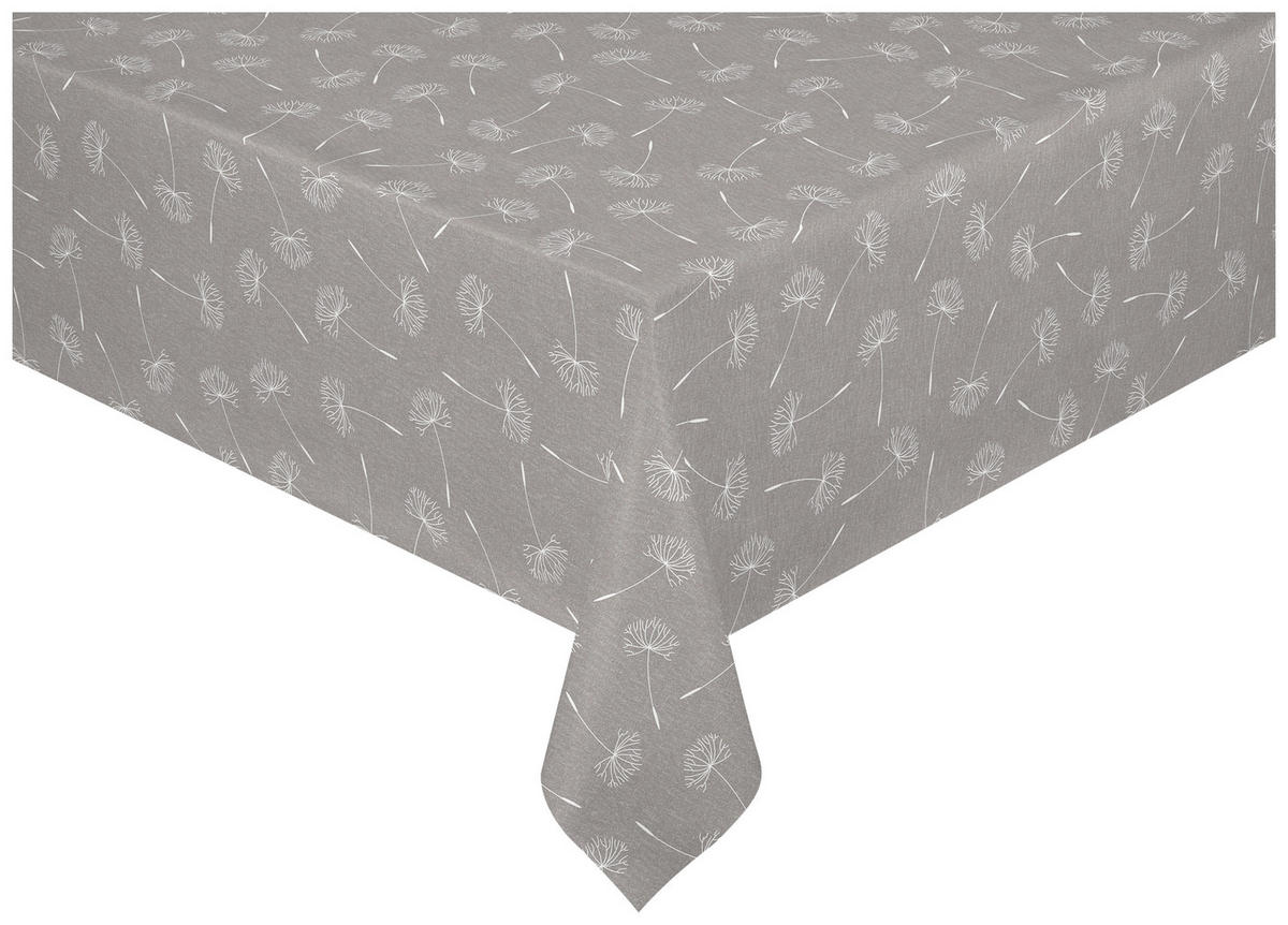 Milano Abwaschbarer Tischbelag Pusteblume silber B: ca. 140 cm Pusteblume - silber (140,00cm) - Milano