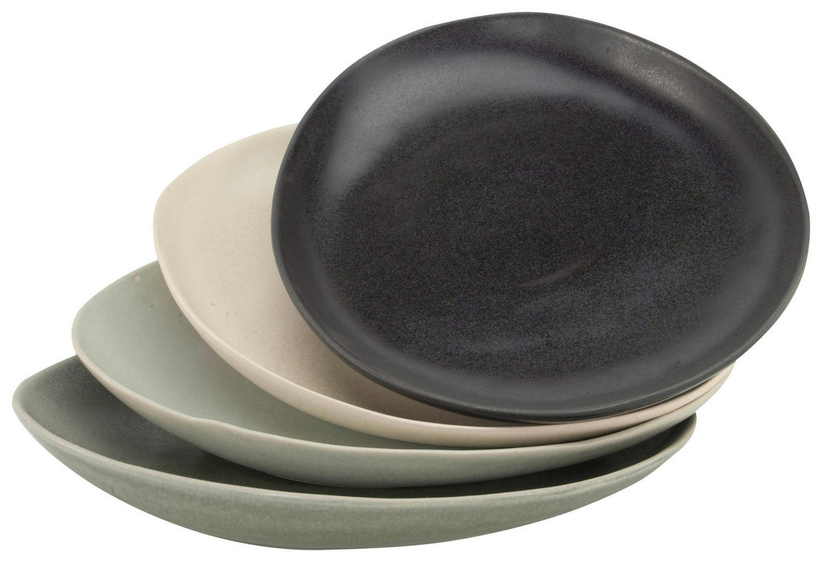 CreaTable Tafelservice PIETRA multicolor Steinzeug 4 tlg. PIETRA - multicolor (27,00/20,00/3,00cm) - CreaTable