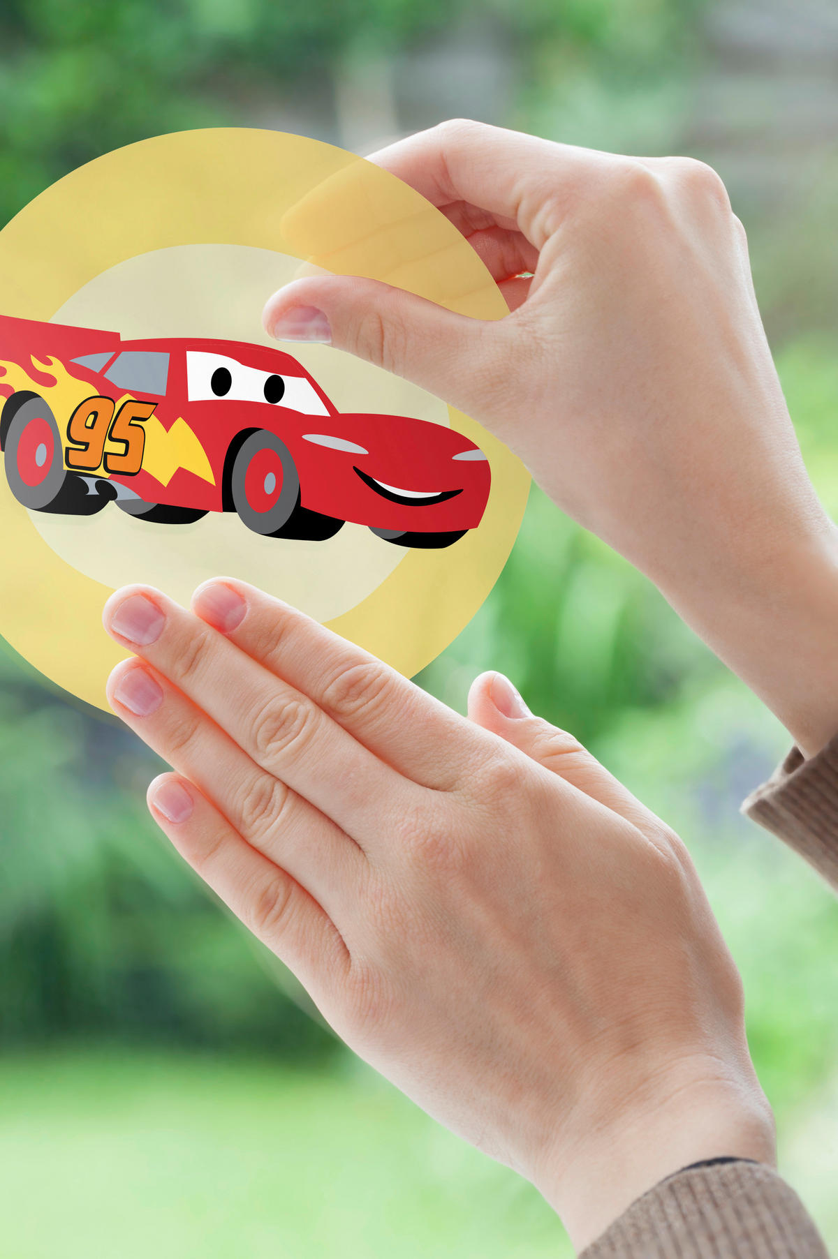 Komar Fenstersticker Cars Ka Chow  Cars Ka Chow B/L: ca. 30x30 cm Cars Ka Chow - (30,00/30,00cm) - Komar