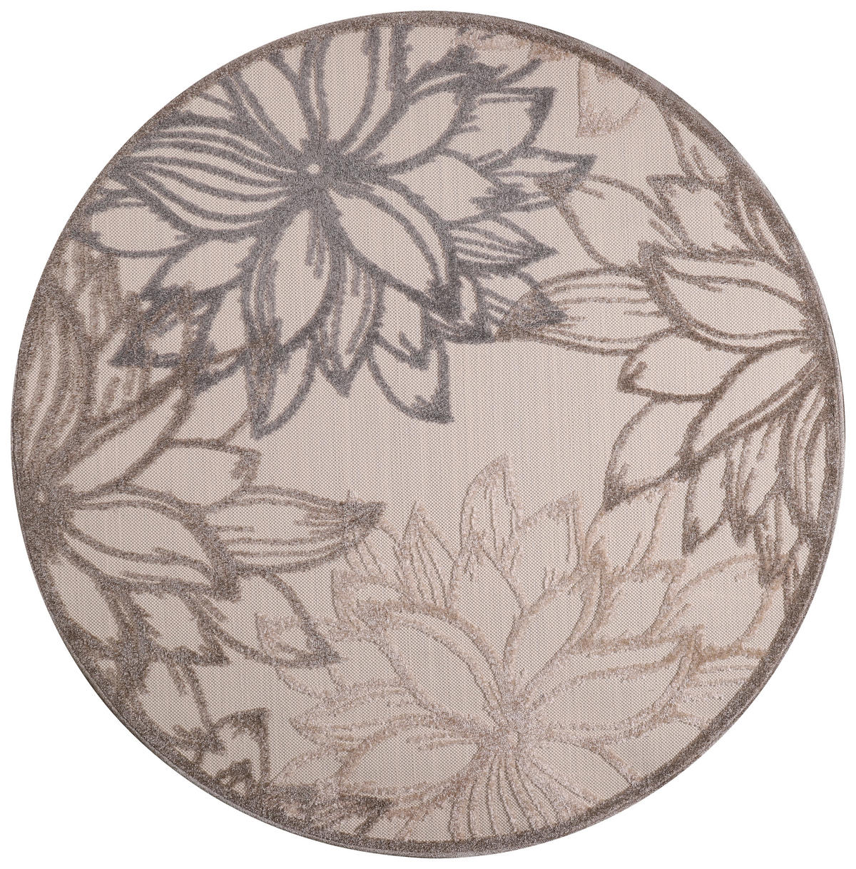 Sanat Outdoorteppich FLORAL creme B/L: ca. 120x120 cm FLORAL - creme (120,00/120,00cm) - Sanat
