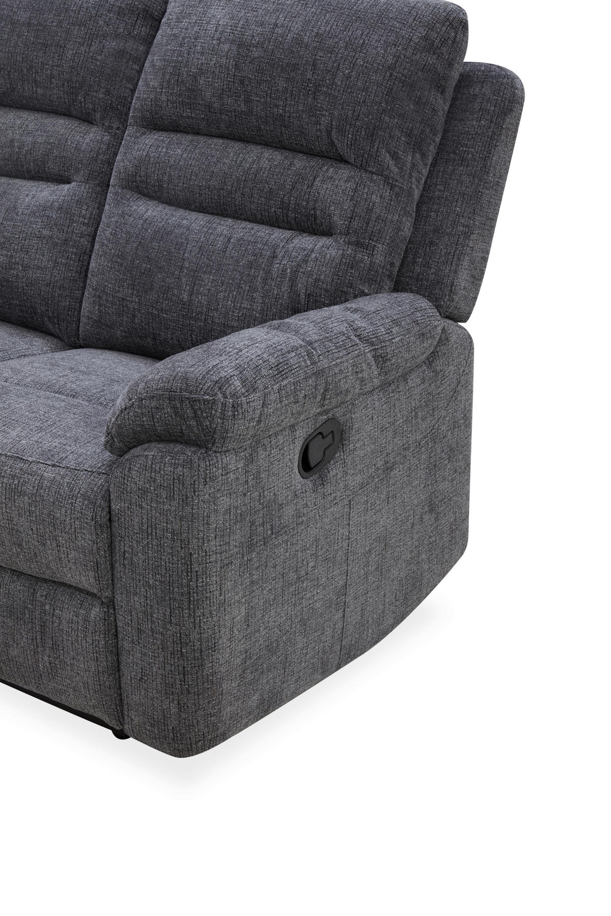 Sofa 3-2-1 KW 2028 dunkelgrau Microfaser KW 2028 - schwarz/dunkelgrau