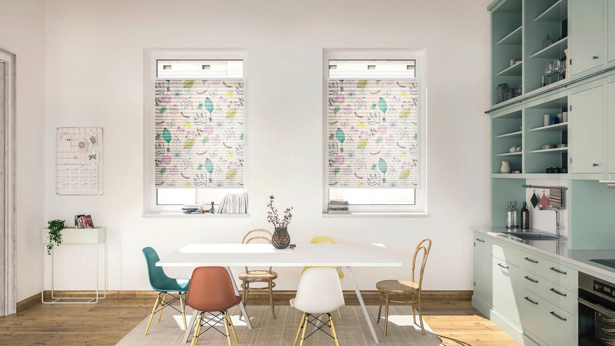 Spannplissee Bohemian Garden bunt B/L: ca. 70x130 cm Bohemian Garden - bunt (70,00/130,00cm) - LICHTBLICK