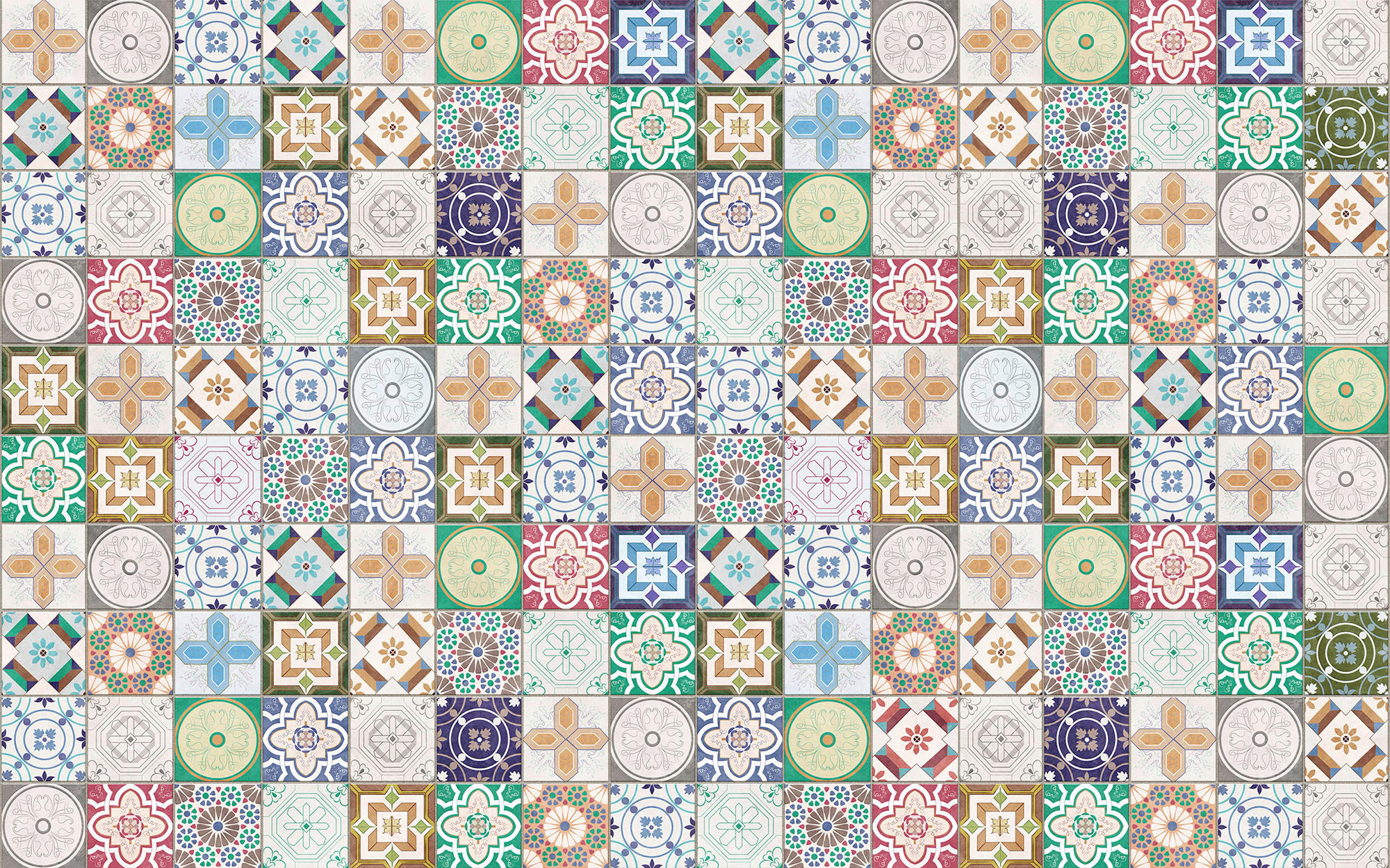 Komar Fototapete Marrakech Mosaik B/L: ca. 400x250 cm Marrakech Mosaik - (400,00/250,00cm) - Komar