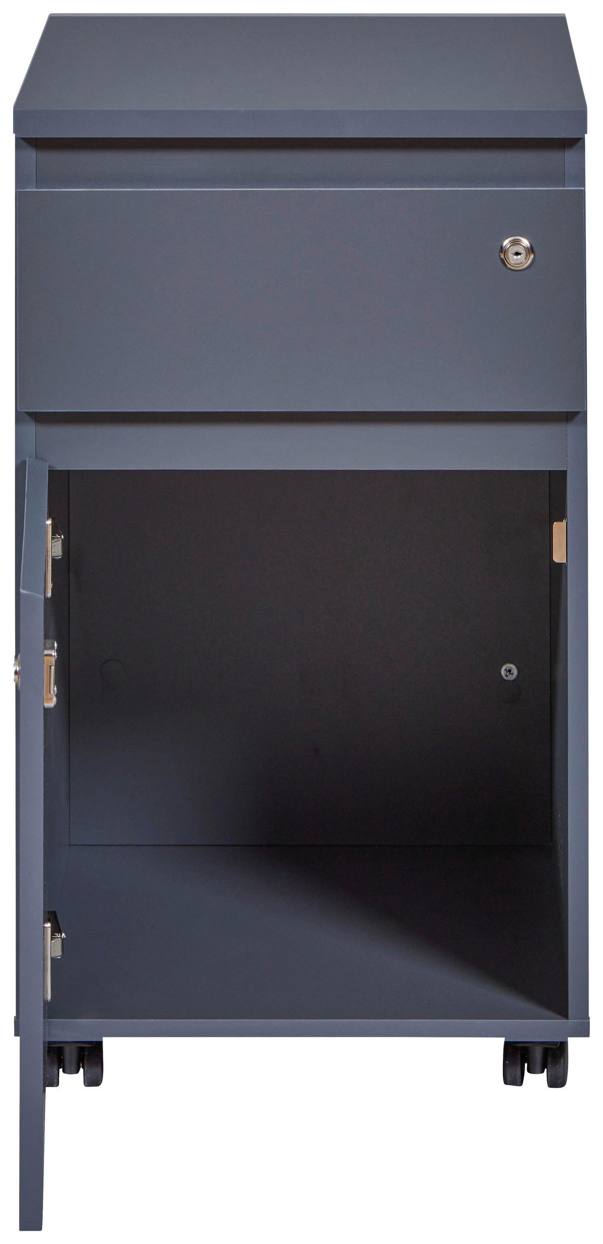 Rollcontainer FILE GUARD anthrazit beschichtet Nachbildung Holz B/H/L: ca. 51,3x76,9x44 cm FILE GUARD - anthrazit (44,00/51,30/76,90cm) - Inter Link