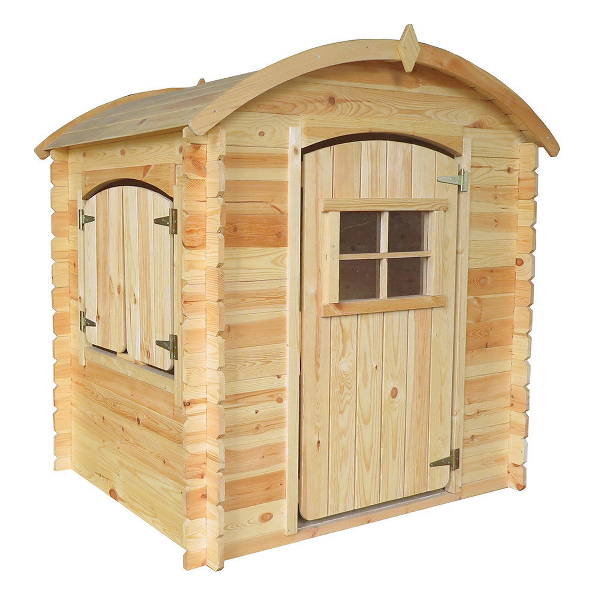Timbela Kinderspielhaus M505 natur B/H/L: ca. 146x145x112 cm M505 - natur (112,00/146,00/145,00cm) - Timbela