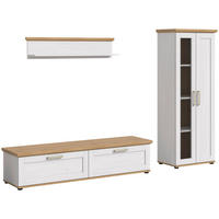 Wohnwand VERONA Lärche Nachbildung Eiche Nachbildung B/H/T: ca. 336x161x40 cm VERONA - Eiche/Lärche (336,00/161,00/40,00cm) - xonox.home