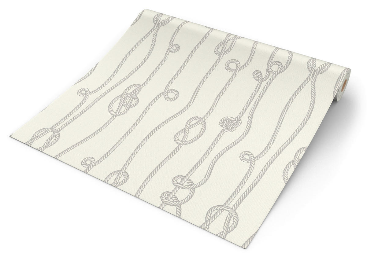 Vliestapete Seemannsknoten beige grau B/L: ca. 53x1005 cm Vliestapete_429169 - beige/grau (53,00/1005,00cm)