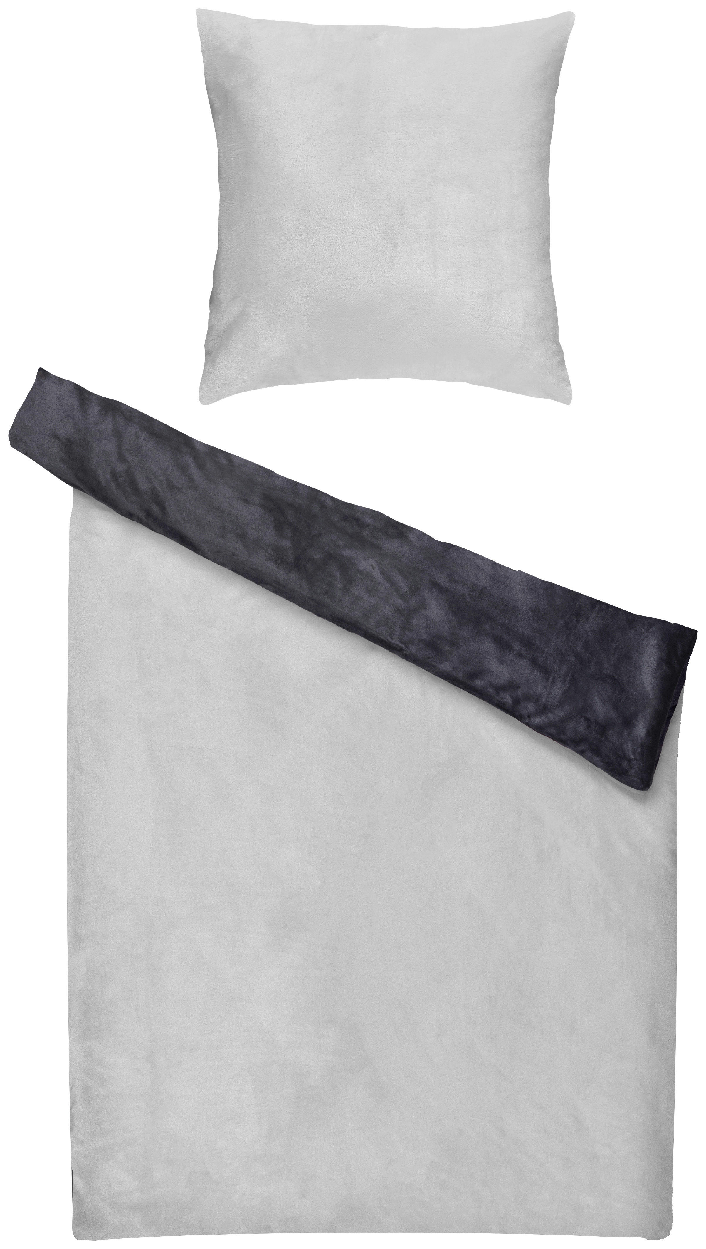 Microfaser Bettwäsche Cashmere touch Wendebettwäsche_Cashmere_Touch silb - anthrazit/silber (135,00/200,00cm)