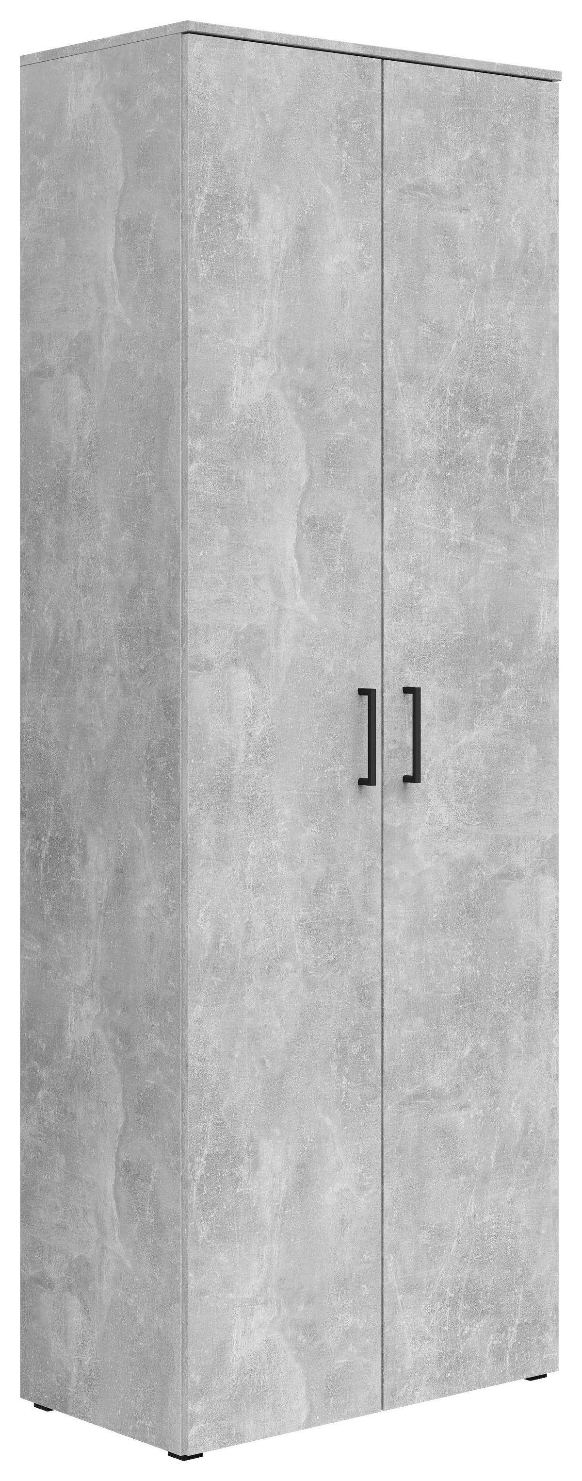 Schrank Multi-Stauraum Typ 52 Beton Optik B/H/T: ca. 70x195x40 cm Multi-Stauraum Typ 52 - Beton (70,00/195,00/40,00cm)